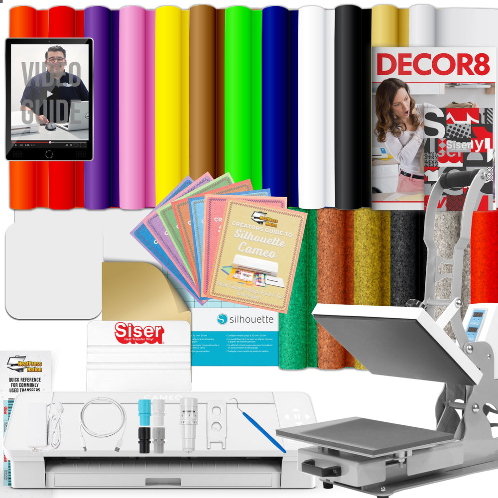Silhouette Cameo 4 Deluxe Bundle with HPN Craft Pro Heat Press - HeatPressNation