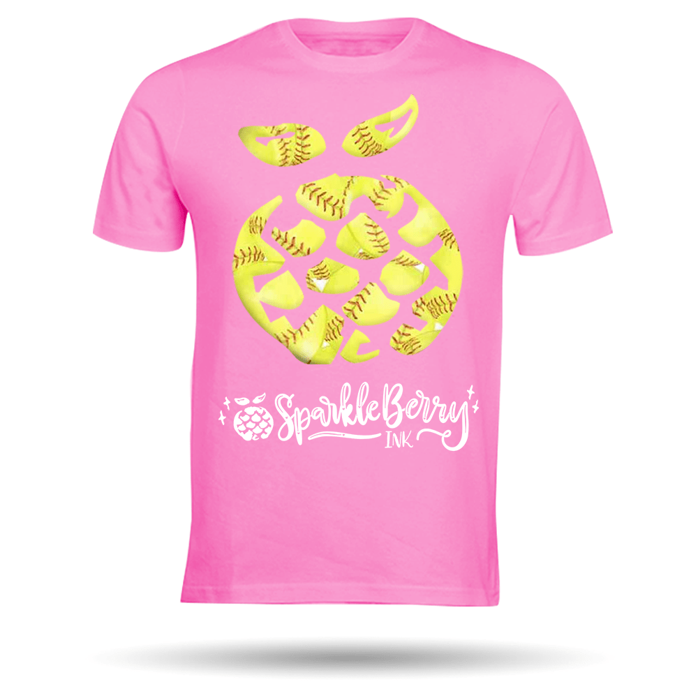 Sparkleberry Ink PATTERNED Heat Transfer Vinyl - Softballs - HeatPressNation