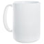 SubliCraft by HeatPressNation 15 oz. White Ceramic Sublimation Mug - 12 per case