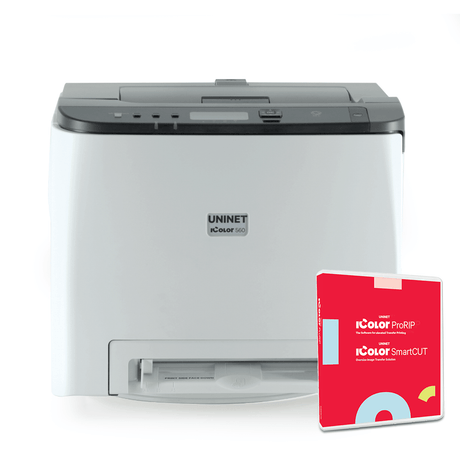 Open - Box UniNet IColor 560 White Toner Printer with IColor ProRIP and SmartCUT Software - HeatPressNation