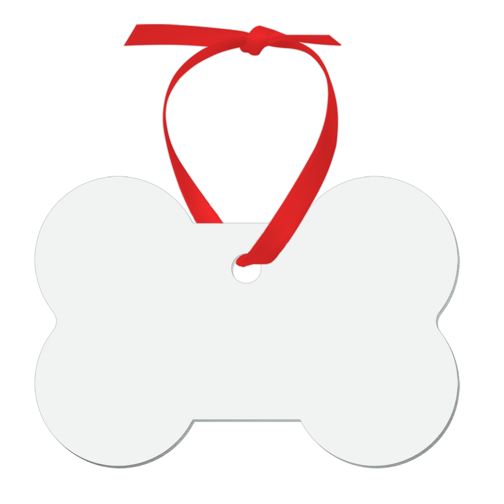 Unisub 2.12" x 3.25" Dog Bone Sublimation Aluminum Ornament - HeatPressNation