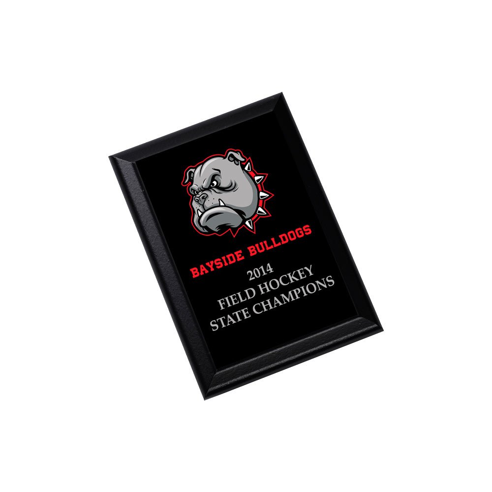 Unisub 5" x 7" Black Sublimation MDF Plaque with Ogee Edge - HeatPressNation