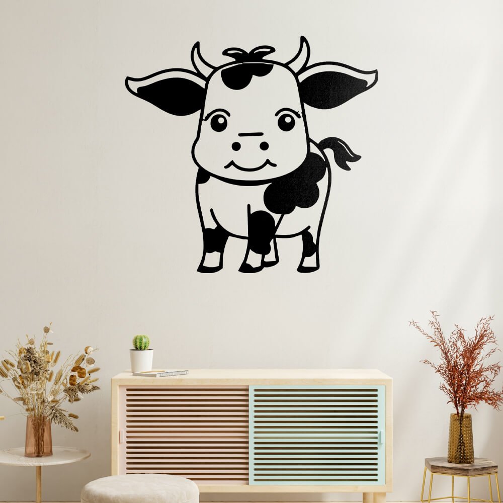 Standing Cute Cow Vector Design - HeatPressNation