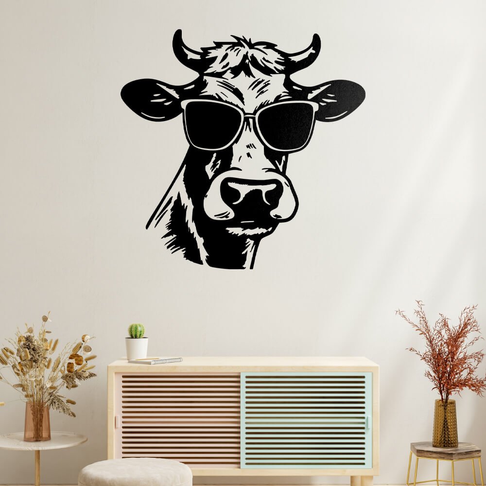 Sunglasses Cow Vector Design - HeatPressNation