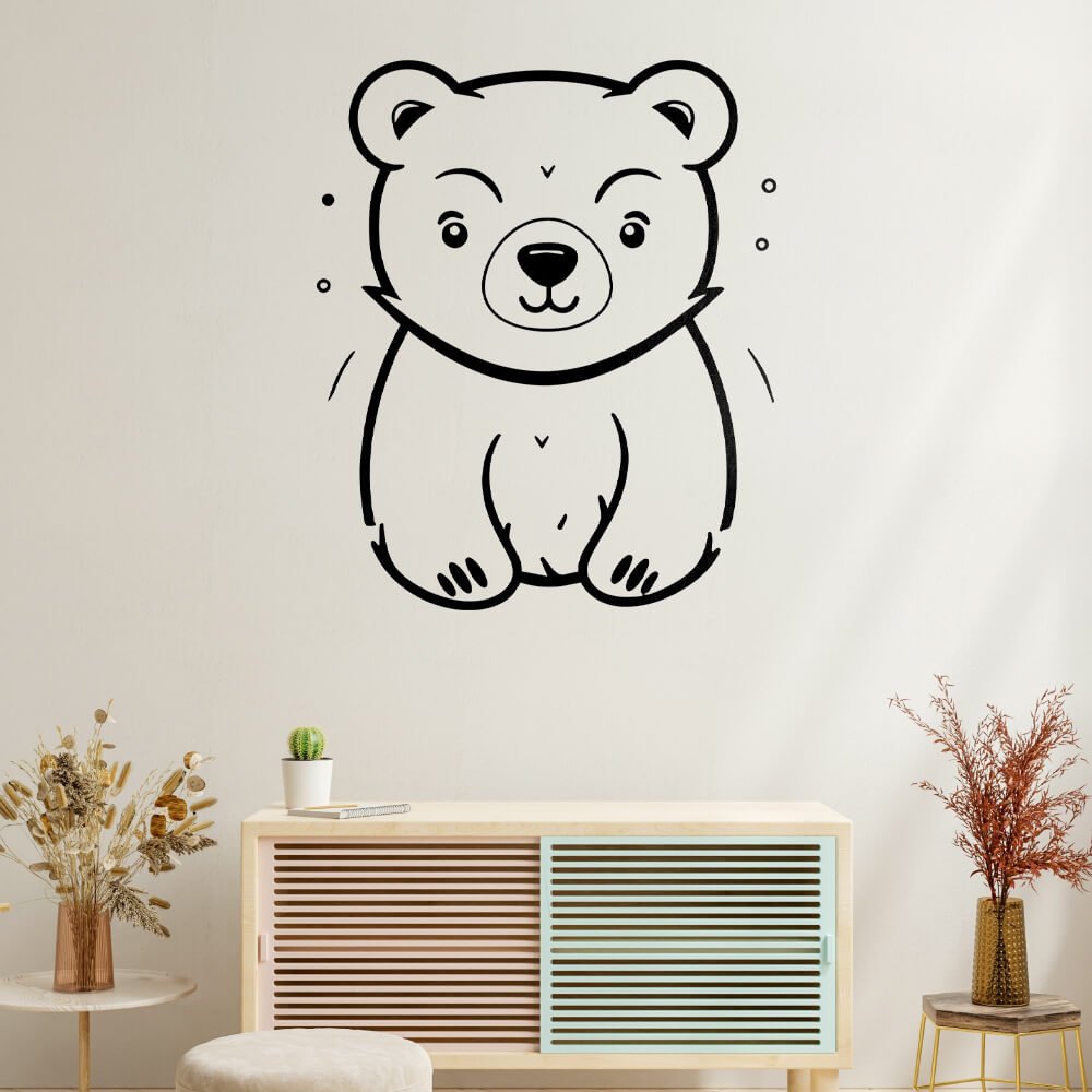 Smiling Bear Vector Design - HeatPressNation