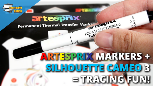 Artesprix Sublimation Markers + Silhouette Cameo = Tracing Fun!