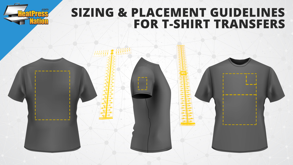 Blank Sublimation T-Shirt Transfer Alignment Ruler (4 Piece) for Printing