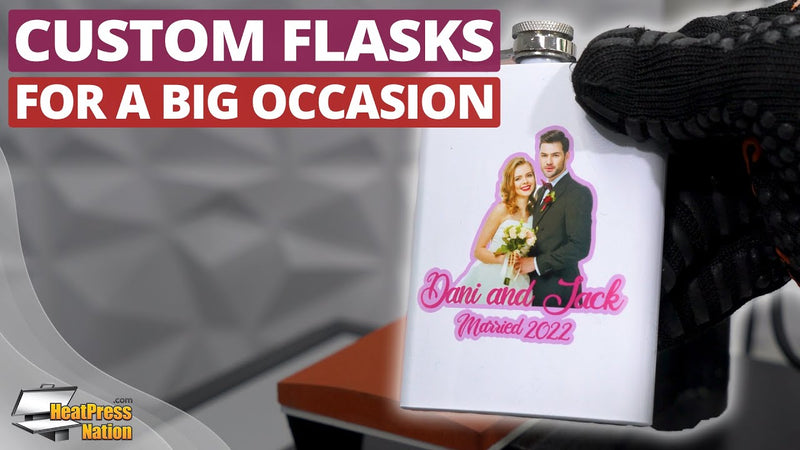 sublimation flasks wedding favors