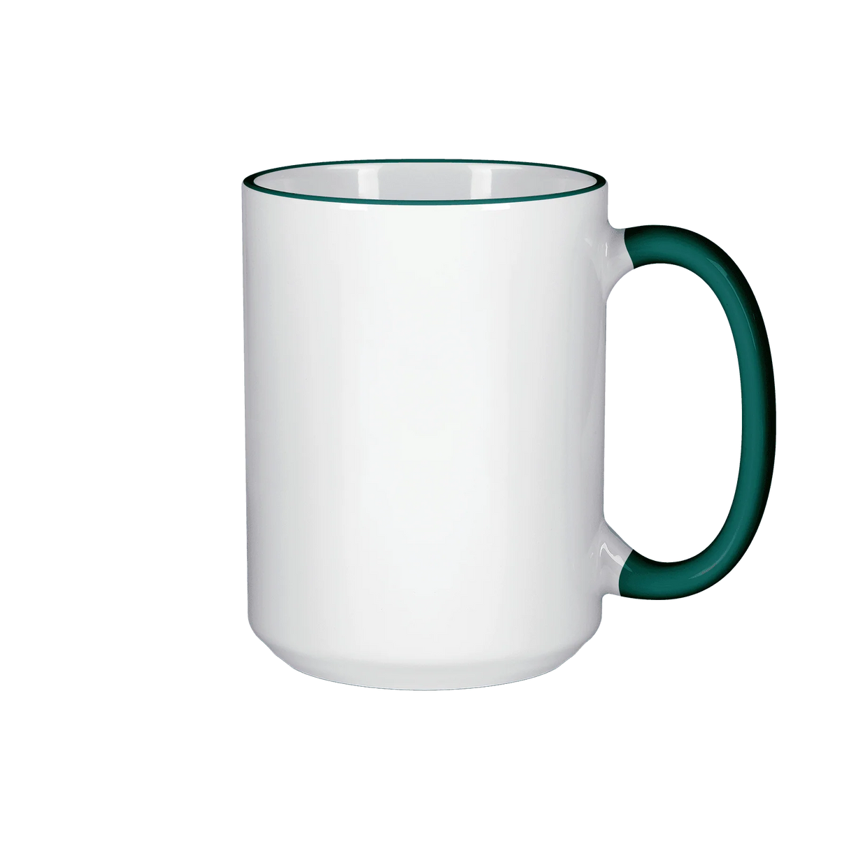 HPN ORCA Premium 15 oz. Color Rim + Handle Sublimation Ceramic Mug - 36 per Case