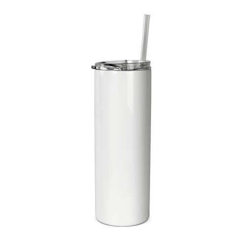 HPN SubliCraft 20 oz. Sublimation Stainless Steel Skinny Tumbler with Straw - 24 per Case