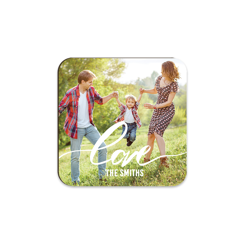 Unisub 3.5" Square Sublimation Hardboard Coaster - Gloss White w/ Raw Back