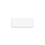 Unisub 3" x 1.25" Sublimation Aluminium Name Badge - Gloss White