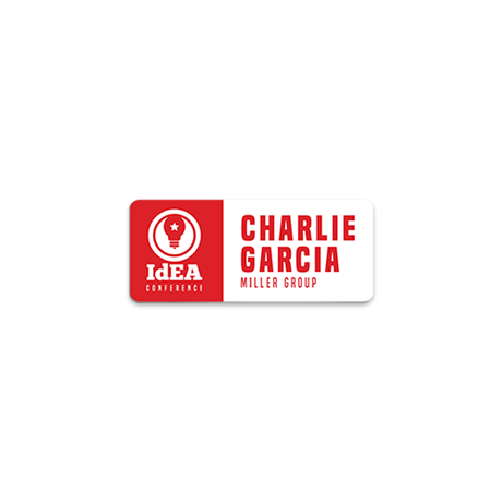 Unisub 3" x 1.25" Sublimation Aluminium Name Badge - Gloss White