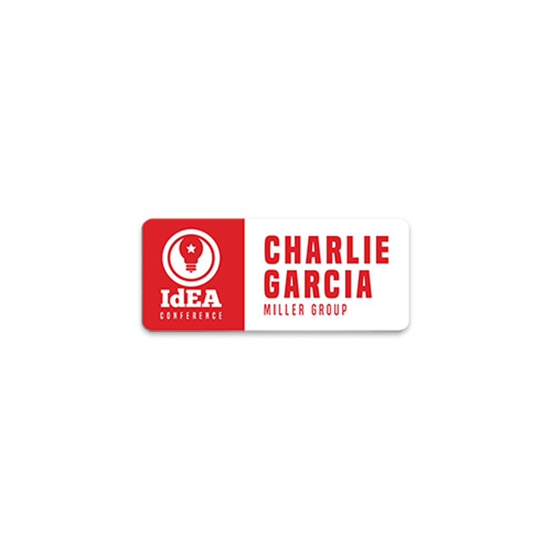 Unisub 3" x 1.25" Sublimation Aluminium Name Badge - Gloss White