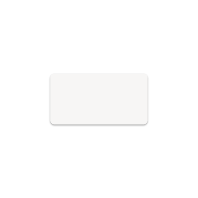 Unisub 3" x 1.5" Sublimation Aluminium Name Badge - Gloss White - HeatPressNation