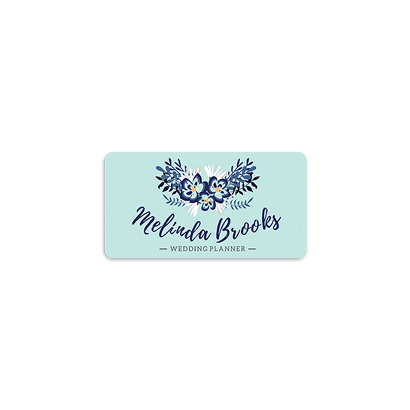 Unisub 3" x 1.5" Sublimation Aluminium Name Badge - Gloss White