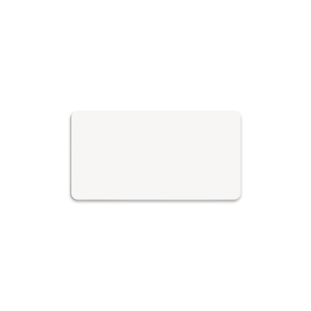 Unisub 3" x 1.5" Sublimation Aluminium Name Badge - Matte White - HeatPressNation
