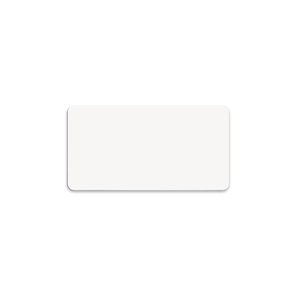 Unisub 3" x 1.5" Sublimation Aluminium Name Badge - Matte White