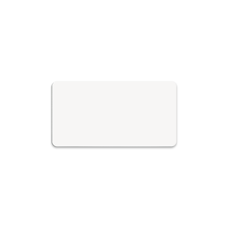 Unisub 3" x 1.5" Sublimation Aluminium Name Badge - Matte White