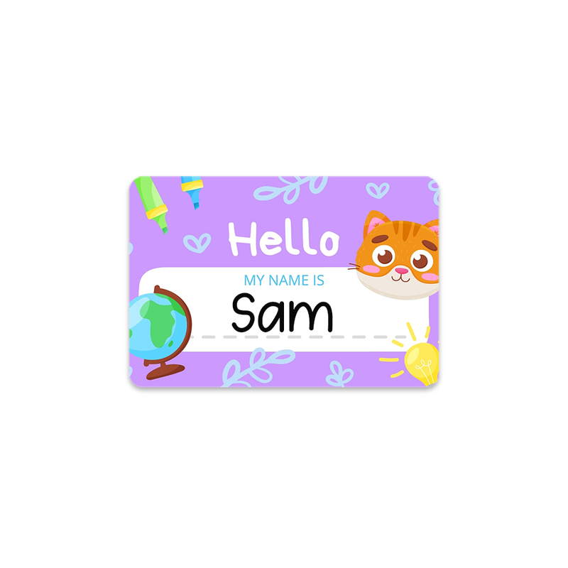 Unisub 3" x 2" Sublimation Aluminium Name Badge - Gloss White