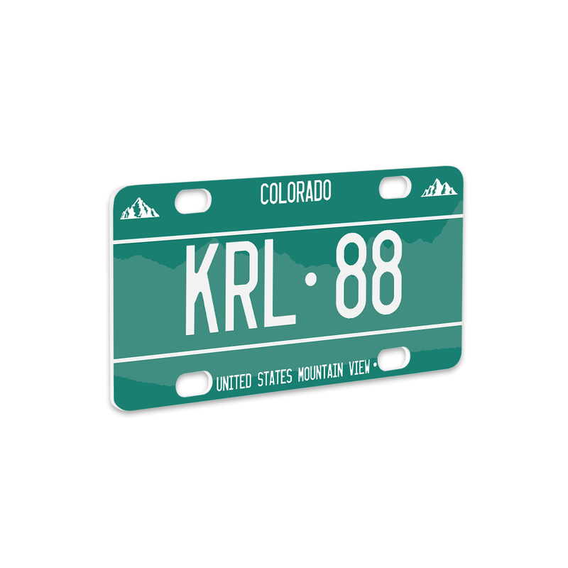 Unisub 2.94" x 5.88" Sublimation Aluminum Mini License Plate - Gloss White
