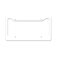 Unisub 12.21" x 6.46" Sublimation Aluminium License Plate Frame - Gloss White - Standard 2 Notch - HeatPressNation