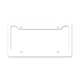 Unisub 12.21" x 6.46" Sublimation Aluminium License Plate Frame - Gloss White - Standard 2 Notch - HeatPressNation