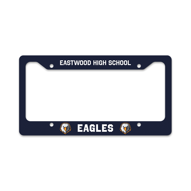 Unisub 12.21" x 6.46" Sublimation Aluminium License Plate Frame - Gloss White - Standard 2 Notch