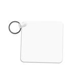 Unisub 2.25" Square Sublimation Aluminium Key Chain - 1 sided Semi Gloss White - HeatPressNation