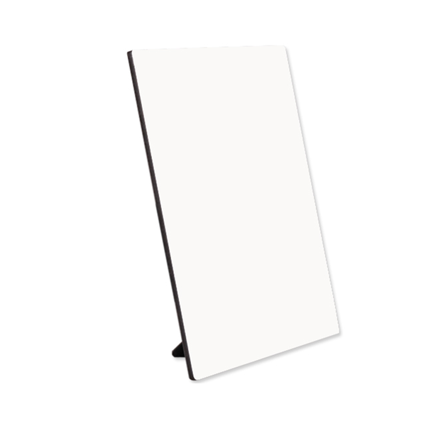 ChromaLuxe 10" x 8" Sublimation Hardboard Photo Panel w/ Kickstand - Semi Gloss White/Black Back