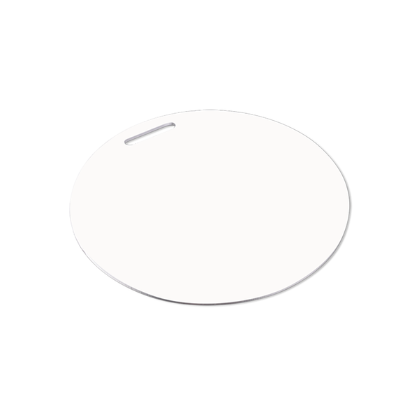 Unisub 3.5" Round Sublimation Aluminium Bag Tag - 2 Sided Semi Gloss White