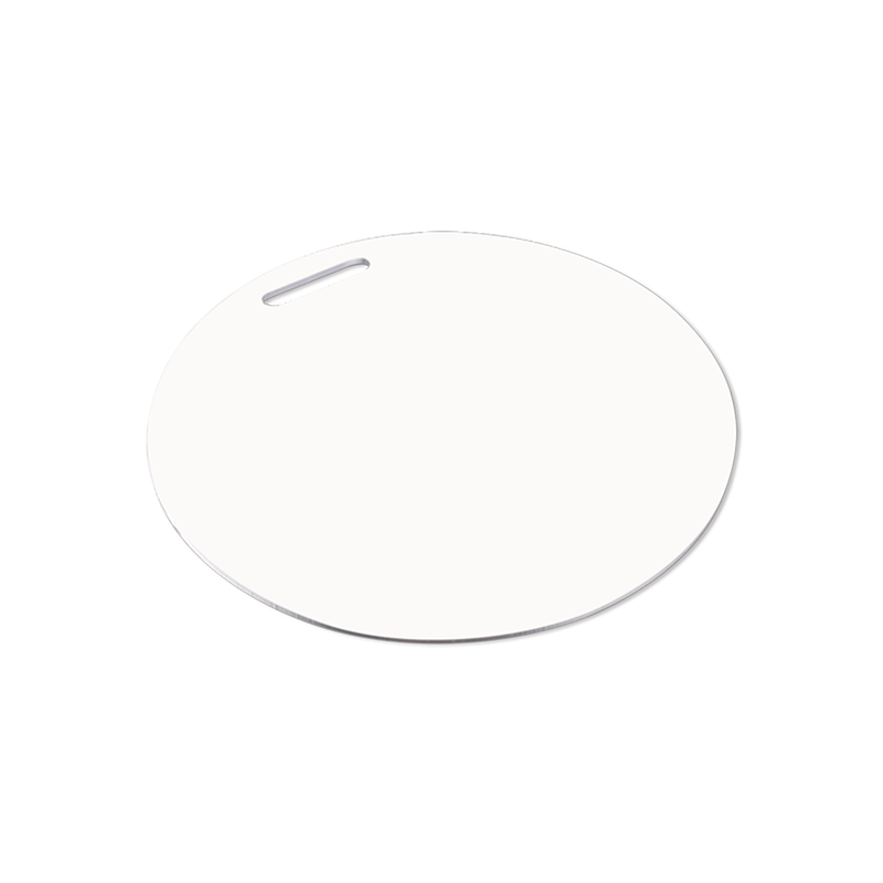 Unisub 3.5" Round Sublimation Aluminium Bag Tag - 2 Sided Semi Gloss White