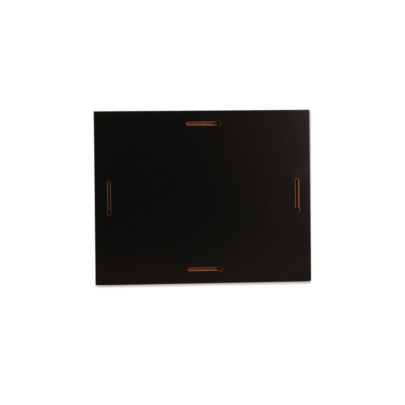 ChromaLuxe 7" x 5" Sublimation MDF Wood Photo Panel w/ Kickstand - Gloss White/Black Back