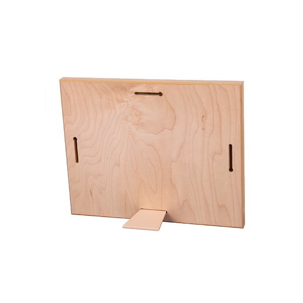 ChromaLuxe 7" x 5" Sublimation Maple Wood Photo Panel w/ Kickstand - Matte Clear