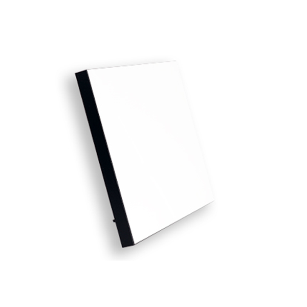 ChromaLuxe 8" Square Sublimation MDF Wood Photo Panel w/ Kickstand - Gloss White/Black Back