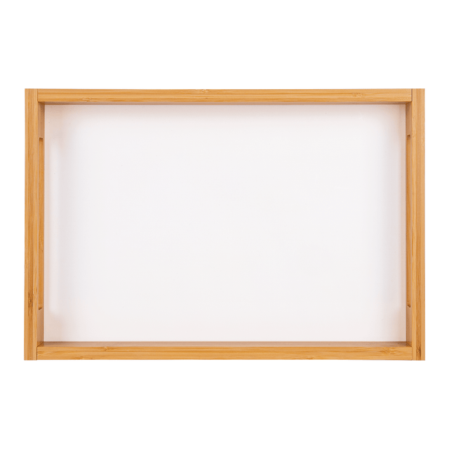Unisub Large Modern Natural Wood Serving Tray w/ 11.31" x 17.13" Sublimatable Hardboard Insert - HeatPressNation
