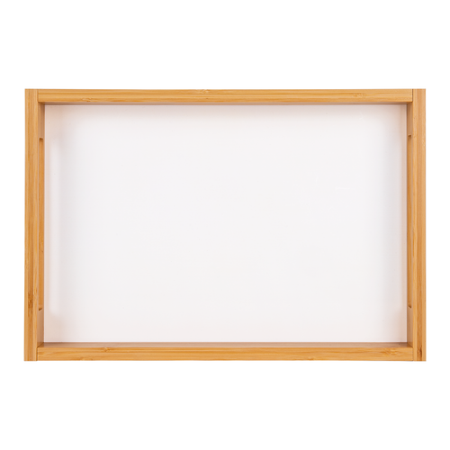 Unisub Large Modern Natural Wood Serving Tray w/ 11.31" x 17.13" Sublimatable Hardboard Insert