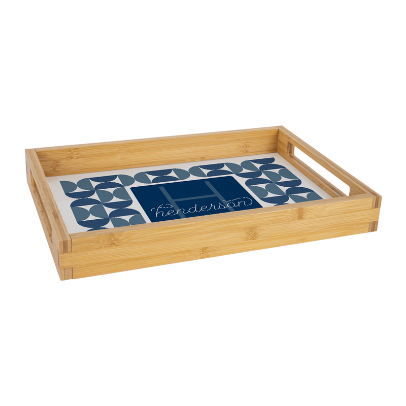Unisub Large Modern Natural Wood Serving Tray w/ 11.31" x 17.13" Sublimatable Hardboard Insert