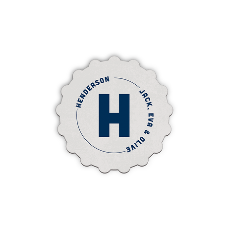Unisub 3.63" Diameter Bottle Cap Sublimation Hardboard Coaster