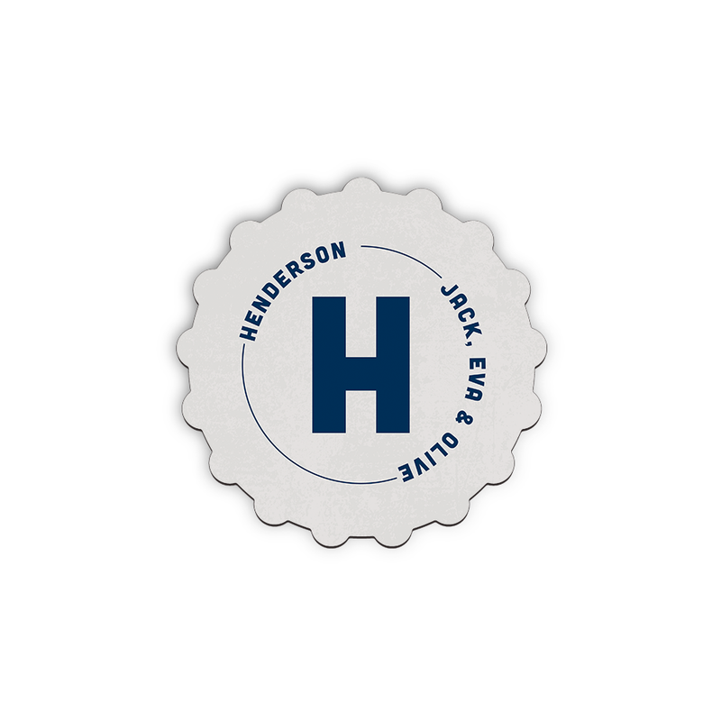 Unisub 3.63" Diameter Bottle Cap Sublimation Hardboard Coaster
