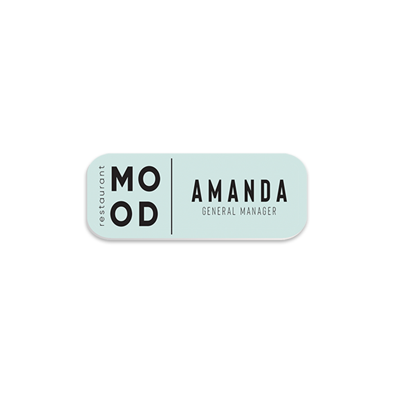 Unisub 3" x 1" Sublimation FRP Name Badge - Matte White