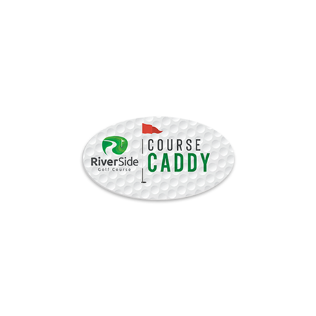Unisub 3" x 1.5" Oval Sublimation FRP Name Badge - Gloss White