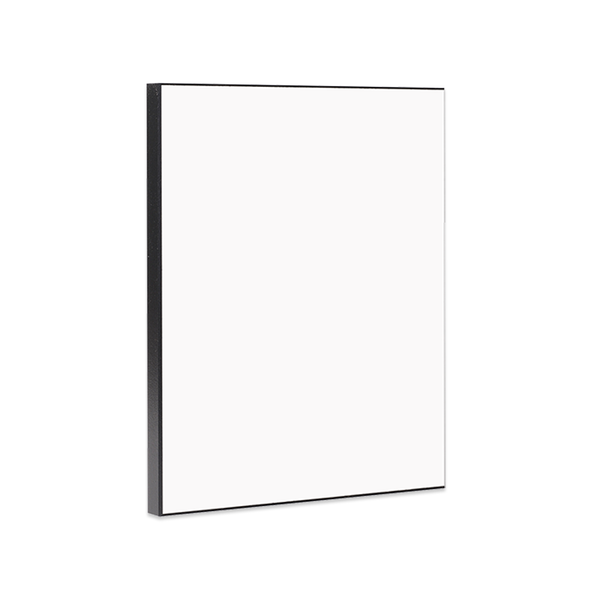 Unisub 10" x 8" Reverse Chamfer Sublimation MDF Plaque - Black Edge - Gloss White/Black Back