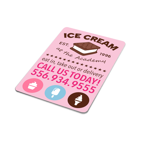 Unisub 3" x 2" Sublimation Aluminium Magnet -w/ 1" Magnet - Gloss White