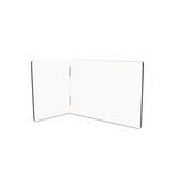 ChromaLuxe Sublimation Hardboard Hinged Photo Panels - Gloss White/Black Back 7" x 5" and 5" x 3.5" - HeatPressNation