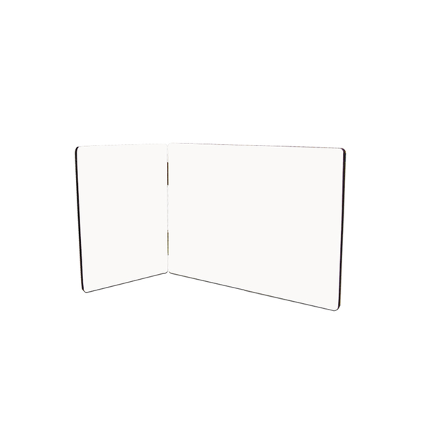 ChromaLuxe Sublimation Hardboard Hinged Photo Panels - Gloss White/Black Back 7" x 5" and 5" x 3.5"