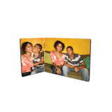 ChromaLuxe Sublimation Hardboard Hinged Photo Panels - Gloss White/Black Back 7" x 5" and 5" x 3.5" - HeatPressNation