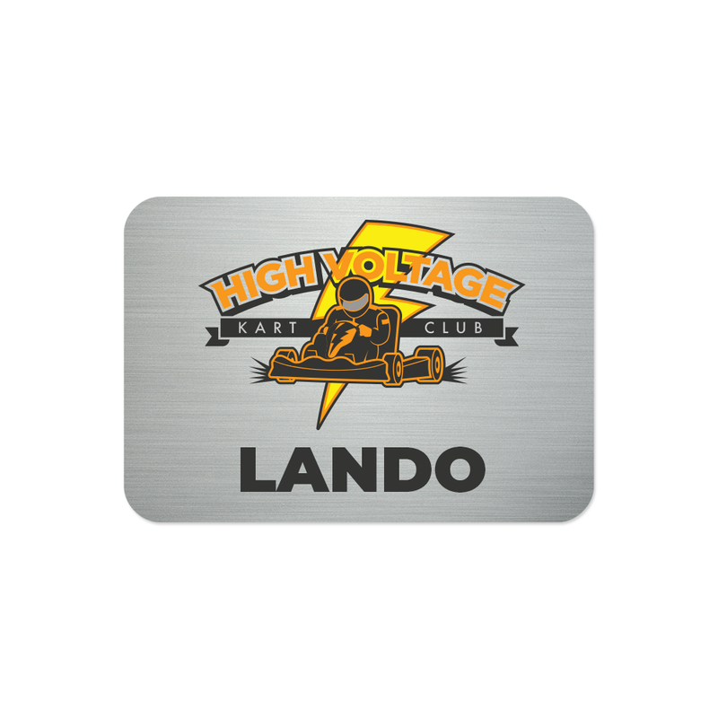 Unisub 3" x 2" Sublimation Aluminium Name Badge - Gloss Clear