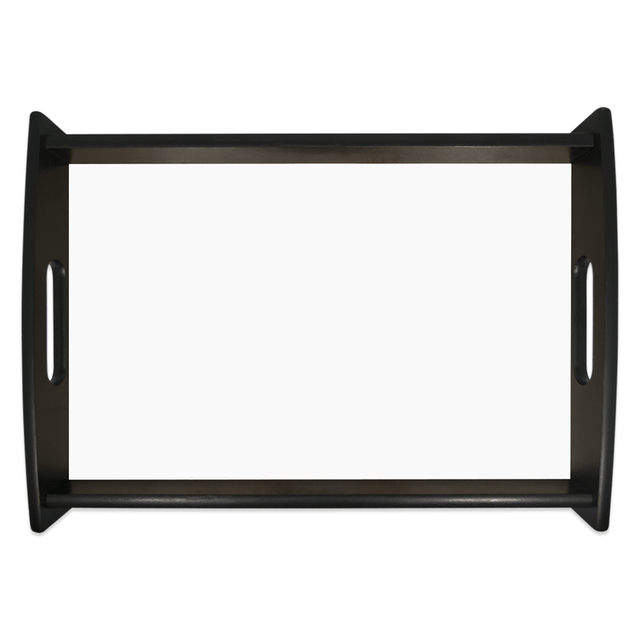 Unisub 17.125" x 11.375" Large Espresso Serving Tray - w/ Sublimatable Hardboard Insert - Gloss White/Raw Back - HeatPressNation