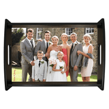 Unisub 17.125" x 11.375" Large Espresso Serving Tray - w/ Sublimatable Hardboard Insert - Gloss White/Raw Back - HeatPressNation